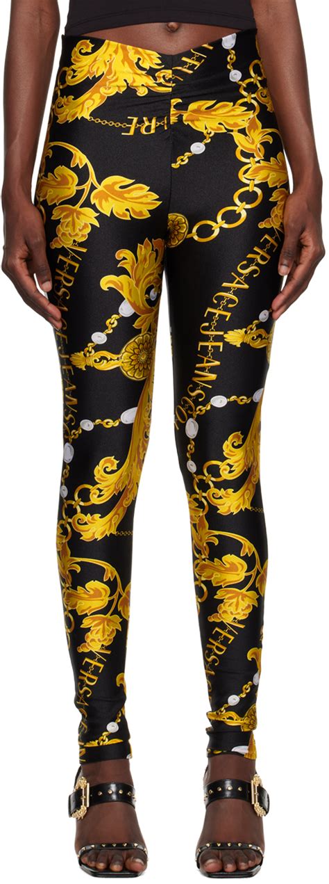 versace tights on sale|versace couture leggings.